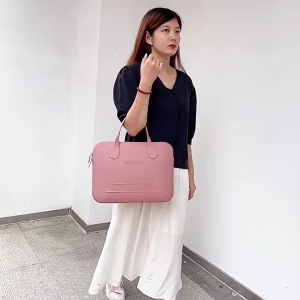 13~14 Inches Silicone Handbag Laptop Bag Macaron Waterproof Paper Organizer Portable Storage Bag