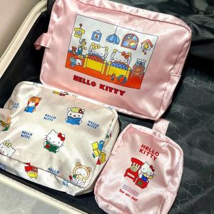 Portable Large Capacity Beautiful Women S Makeup Bag Travel Toiletries Storage Bag Cute Organizer Ins Style Square Handbag