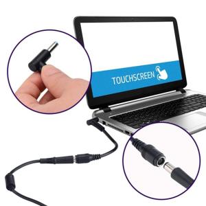 1Pc 7.4x5.0mm to 4.5x3.0mm DC Power Charger Converter Adapter Connector Cable Blue Tips for HP Dell Laptop Notebook