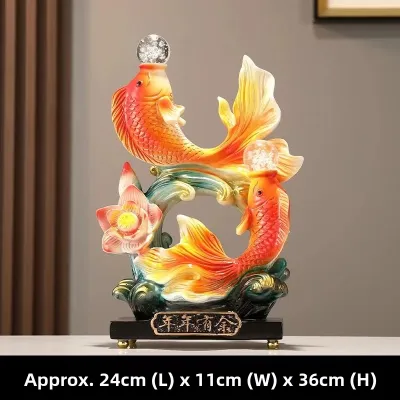 Large Size Lucky Gourd Ornament New Chinese Style Living Room Decorations Wealth Attracting Hallway Shelf Wine Cabinet Decor