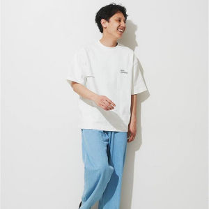 Loose Fit Mens T-Shirt Pure Cotton Short Sleeve Summer Casual Wear 300g Heavyweight Japanese Style with Large Pockets on Sides