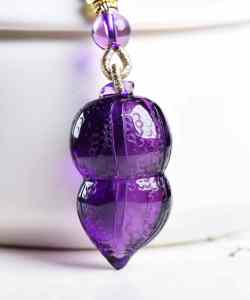 Pure natural Brazilian amethyst Ruyi peanut pendant auspicious Ruyi all the best fortune into wealth warding off evil. Transport to drive away bad luck purple gas to the east to wear smooth and safe the kind is very beautiful size: 351916 mm