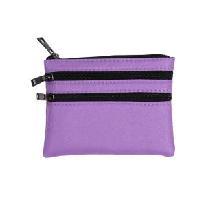 Ví Nữ Thời Trang Có Khóa Kéo 3 Lớp Chất Liệu Canvas Ví Mini Màu Trơn Túi Đựng Tiền Xu Túi Đựng Chìa Khóa Túi Đựng Tiền Cho Nữ