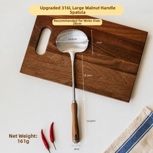 SHUEHO | Walnut Wood Mushroom 316 Stainless Steel Spoon Spatula Set
