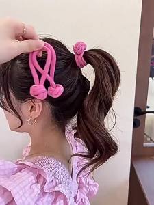 Multicolor Simple Hair Ring for Women High Ponytail Hair Tie Head Knotted Hair Rope High Elastic Thick Fashion Girl Scrunchies