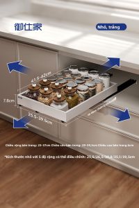 YUSHIJIA | Tủ Hẹp Rổ Mở Rộng Bốn Chiều