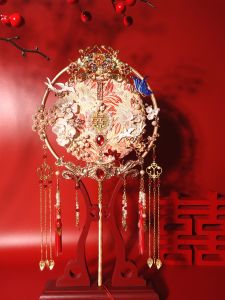 New Chinese Style DIY Material Kit for Brides Wedding Double-sided Handmade Fan Marriage Celebration Decorations Home Accessories