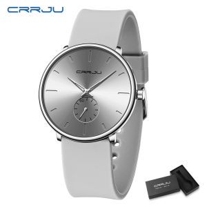 CRRJU Men Women Set Couple Fashion Casual Silicone Watches Ladies Simple Dial Quartz Wristwatches Dress Clock Montre Femme