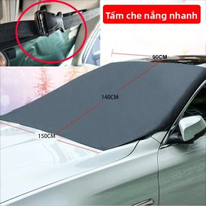 Màn Che Nắng Ô Tô Từ Tính Đa Năng Chống Thấm Nước Dán Liền Kính Chắn Gió Che Tuyết Bảo Vệ Xe Chất Liệu Vải Mỏng Nhựa Muslin