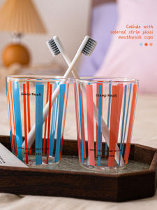 Cốc Rửa Miệng Thủy Tinh Nhiều Màu Cho Cặp Đôi Cốc Đánh Răng Đơn Giản Cho Gia Đình Ba Người Cốc Đánh Răng Cốc Đựng Nước Dùng Cho Phòng Tắm