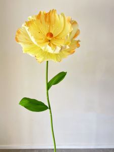 Handmade DIY Large Flower Crepe Paper Spray Color Double Layer Papaver Material Kit Half Finished Decorative Mural Decoration