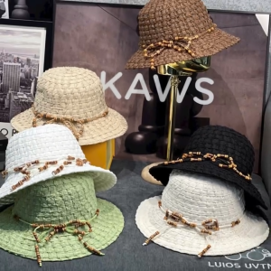 Mũ Bucket Nữ Vành Nhỏ Thời Trang - Nón Vành Vintage Chuỗi Nơ Đính Hạt Gỗ Cao Cấp - Nhiều Màu Lựa Chọn