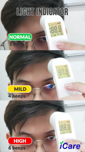 iCare e66 Contactless Infrared Forehead Thermometer with Fever Alarm for Adults Children Batteries Included