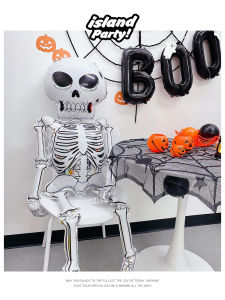 Halloween Decorative Balloons Party Props Skull Pumpkin Spider Web Classroom Nursery Halloween Festival Celebration Supplies