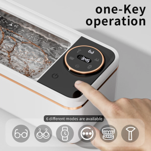 Ultrasonic 55KHZ Cleaning Machine Soundwave Technology Deep Cleaning Appliance for Glasses Dentures Jewelry Makeup Brushes