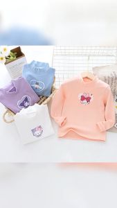 2-6 Tahun Tops Gadis Kapas Katun Kuromi Kemeja Anak Kartun Lengan Panjang Kuromi Casual Tops Kemeja