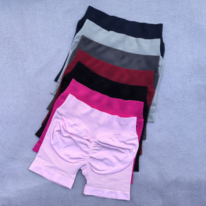 Seamless Shorts Ribbed Yoga Shorts Women Flex Scrunch Bum Gym Shorts Booty Running Short Butt Lifting Workout Pants