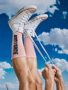 Tất Thể Thao Nam Mùa Xuân Hè Thoáng Khí Đến Giữa Bắp Chân Họa Tiết Chạy Bộ Bóng Rổ Tất Bóng Rổ Phong Cách Đường Phố 3 Đôi