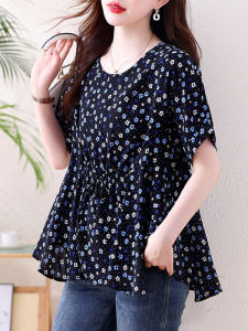 DAIXIANGFEIZI | Áo Chiffon Hoa Nơ Buộc eo