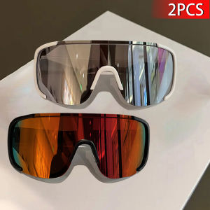 2 pairs of light and large frame leisure glasses PC frame dream color lens glasses comfortable plastic frame glasses.