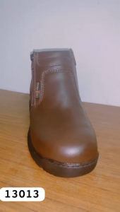 Hammer Kings Normal Safety Shoes 13013 Mid Cut Dual Zipper Steel Toe Cap Leather Working Shoes