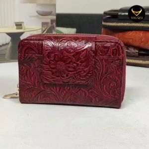 [VALQO] KIONA Batik Dompet Kulit Sapi Wanita 13 Kartu 2 Foto Slot Resleting Dompet Kecil Dompet Pendek Dompet Kartu
