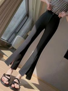 High Waist Slimming Flare Pants Womens Spring Summer New Style Tailored Floor Length Trousers Small Size Casual Pants