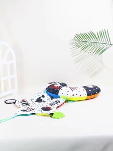 EZYLITTLES Tummy Time Pillow Toys U Shape Black and White High Contrast Baby Toys Crawling Sensory Double Sided Pattern