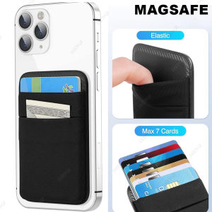 Mobile Phone Magsafe Wallet Mag Card Holder Elastic Slim Cardholder Compatible Magentic Wallets for IPhone 16 15 Samsung Android