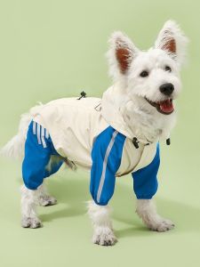 Lightweight Breathable Dog Raincoat Outdoor Walking Rainproof Splashproof Small Medium Dogs Pet Clothes Casual Style