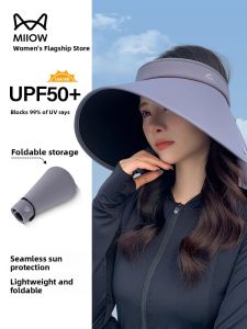 Miiow | Casual Womens Foldable Sun Protection Hat Large Brim Scarf Shoulder Length UV Protection 50 Plus Outdoors Traveling Hat