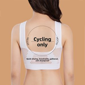 Womens Cycling Vest Quick Dry Road Bike Sports Bra Shock Absorption Seamless Gathered Anti-Sagging Bra Professional Cycling Suit