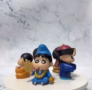 Crayon Sinchan 8-11cm Cute Action Figure The Mad Monk Zombie Shakyamuni Shinnosuke Cosplay Toy Collectibles Ready Stock