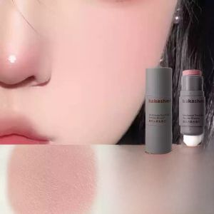 Kakashow Dual-Head Blush Stick Natural Makeup Creamy Cheek Color Puffiness Shade Sun-Kissed Look Easy to Apply Long Lasting