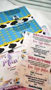 Sticker Label Hampers Ulang Tahun Persegi Stiker Undangan Birthday Ultah Anak Zennida Print Custom