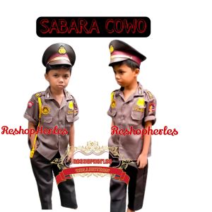 SERAGAM POLISI ANAK KOSTUM KARNAVAL LAKI LAKI DAN PEREMPUAN SETELAN