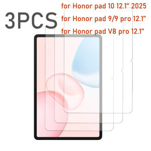 3-Pack Tempered Glass Screen Protector for Honor Pad 10 12.1 Tablet Pad 9 Pro Tablet Protective Film 9H Hardness HD Clear Film