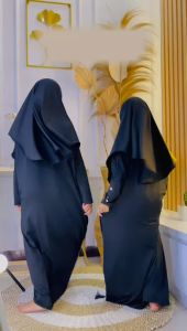 Gamis Anak Perempuan Jersey Set Hijab Abaya Batwing Anak 1-12 Tahun Model Terbaru