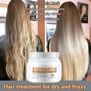 keratin hair mask hair treatment 500g for frizzy hair Deep Repair Frizz Dry Hair Of Split Ends Hair Care No need for hair straightener