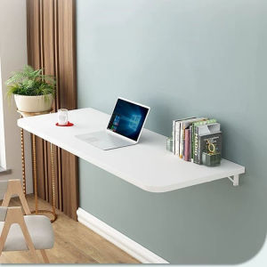 Foldable table with wall bracket foldable shelves with wall bracket smart table space saver table computer table collapsible shelf brackets