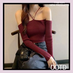 เสื้อผ้า KDAShop สไตล์เกาหลี เสื้อแขนยาวเปิดไหล่มีสายคล้องคอ งานดีผ้านิ่มดี เหมาะสำหรับทุกฤดูยิ่งซัมเมอร์ น่ารัก คุณปลอดภัย ค้าบ🧁