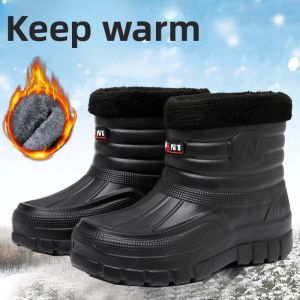Waterproof Winter Boots Mens Warm Lined Snow Boots