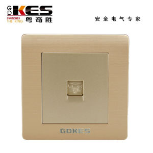 สายไฟแบบฝังในสีทองยี่ห้อ Taociheng ช่อง 5 ช่อง 86 รุ่นหน้าปัดแบบอัลลอยด์แบบควบคุมเดียวแบบอัลลอยด์แบบหลายช่อง