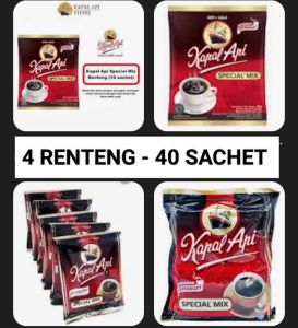 KOPI KAPAL API SPESIAL MIX 4 RENTENG - 40 SACHET