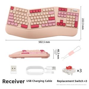 Sanwa Supply | Ergonomic Split Customizable Mechanical Keyboard Wireless Bluetooth and Wired 3-mode