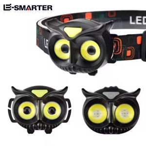 COB Owl Mini Headlamp Running Warning Headlight Portable Rotating Hunting Magnet LED Head Flashlight Camping Fishing Head Lamp