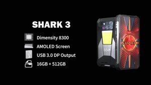 Unihertz 8849 SHARK 3Rugged Smartphone Android 1432GB+512GBDimensity 8300 5G3K AMOLED Screen11600mAh120W64MP Night Camera