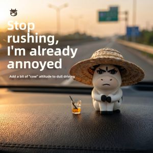 TANGJIXIONG | Cute Ugly Cow Car Ornament