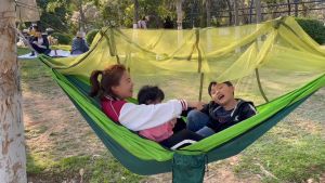 MIFFY Camping Hammock Travelling Hammock with Mosquito Net BUY 1 TAKE 1 Bearing 300kg Outdoor Heavy Duty Double Outdoor Portable Hammock