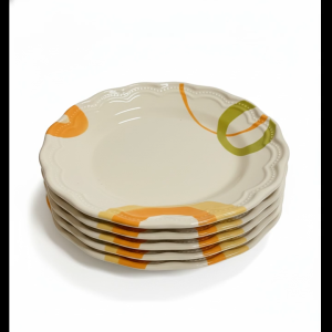 Melamine Round Dinner Plate - 6pcs x 9" inch (23CM) Dinnerware Dishes Set for Indoor and Outdoor Use Break-resistant and Lightweight